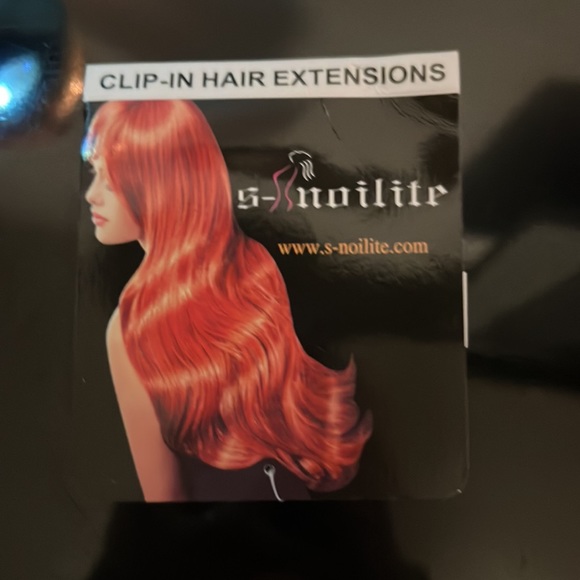 Clip in hair extension 1 piece w 5 clips for placement color is platinum blonde - Picture 5 of 6